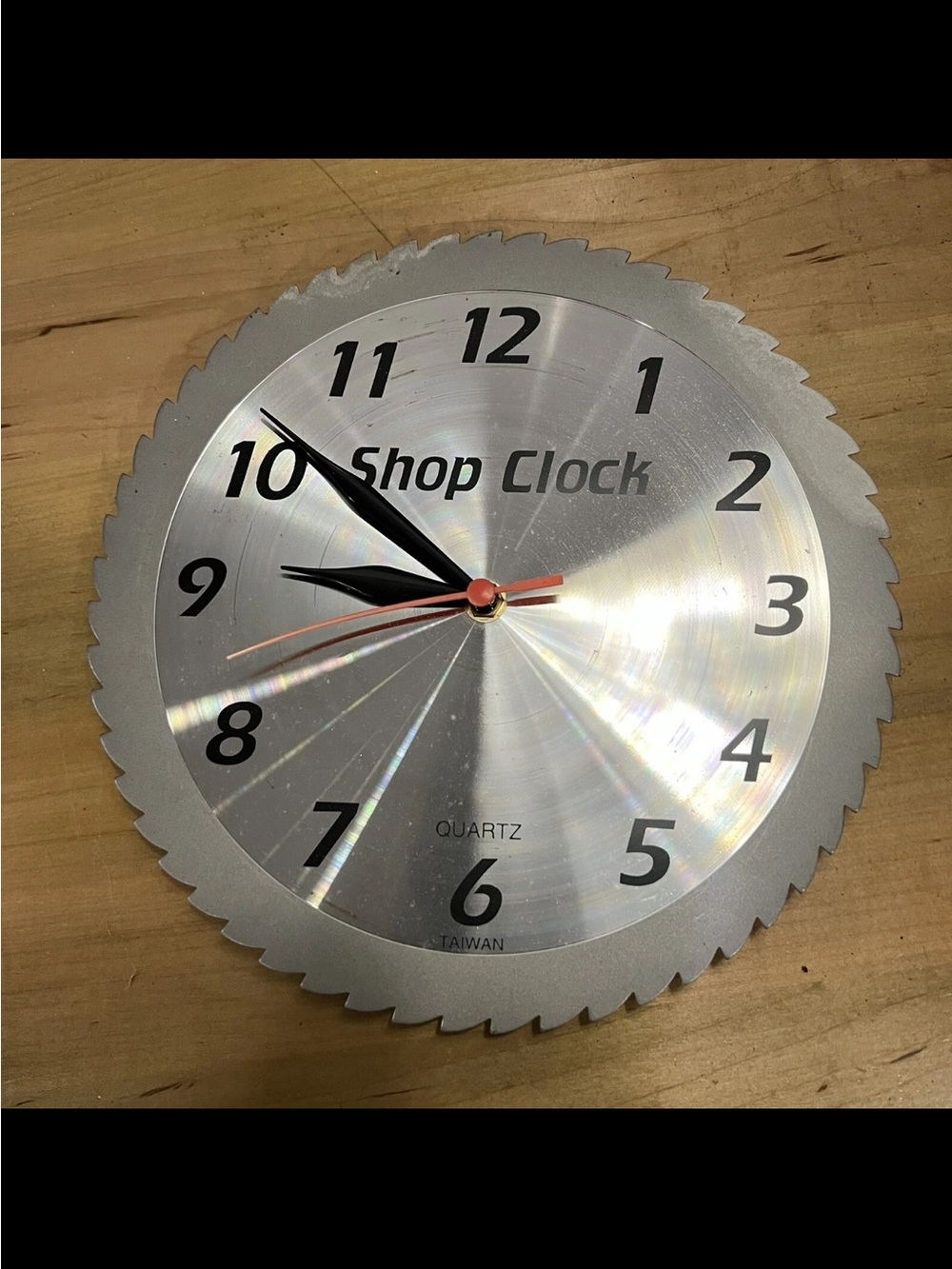 Vintage* 10" Circular Saw Blade Wall Shop Clock FACE ONLY